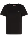 Shop Twinset Cotton T-shirt In Black