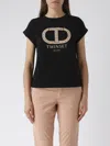 Twinset Cotton T-shirt In Black