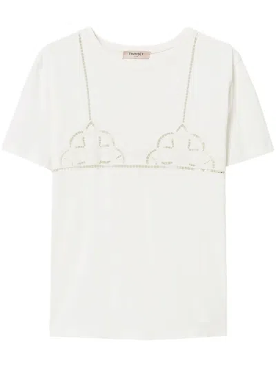 Twinset Klassisches T-shirt In Weiss