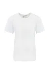 Twinset Logo-plaque Cotton T-shirt In Bianco Ottico
