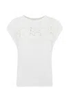 Twinset Cotton T-shirt With Lace Application