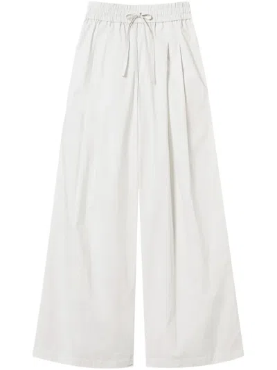 Twinset Cotton Trousers In White
