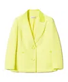 Twinset Crepe And Satin Blazer In Yellow