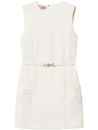 Twinset Crepe Belted Top In White