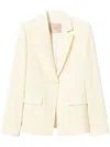 Twinset White Crepe Blazer In Neutrals