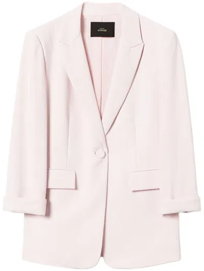 Twinset Crêpe Blazer In Pink