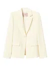 Twinset White Crepe Blazer In White