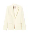 Twinset White Crepe Blazer In White