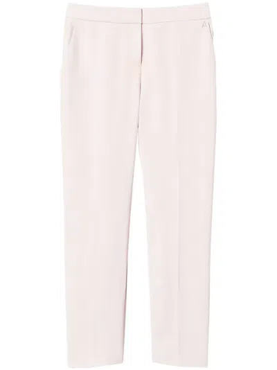 Twinset Crêpe Cigarette Trousers In Pink
