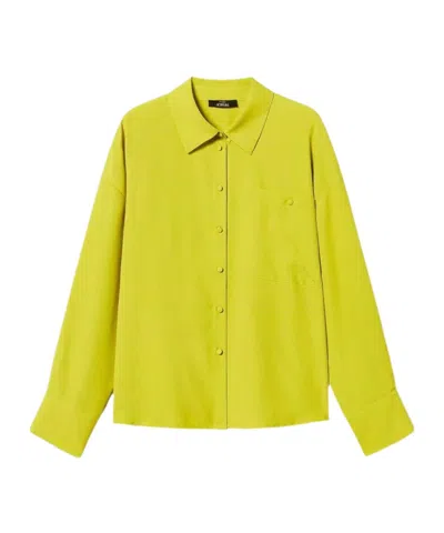 Twinset Crêpe De Chine Shirt In Yellow