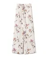Twinset Twin-set Relaxed-fit Trousers With Floral Print And Drawstring Waistband In White