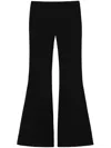 Twinset Flared Knitted Trousers In Black