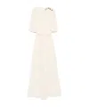 Twinset Twin-set Fully Pleated Light Beige Maxi Dress