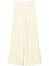 Twinset Crepe Palazzo Trousers In 黄色