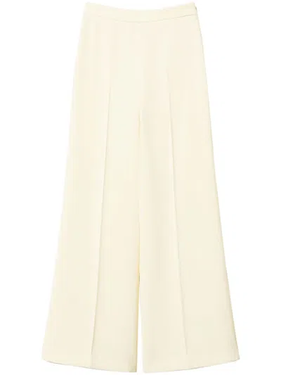 Twinset Crepe Palazzo Trousers In Yellow