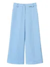 Twinset Crepe Palazzo Trousers In Blue