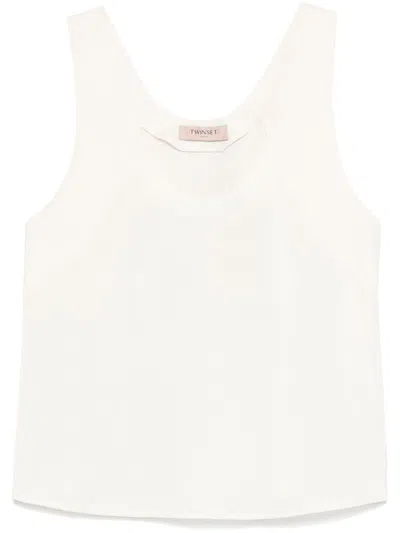 Twinset Crepe Top In White