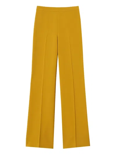 Twinset Crêpe Trousers In Gold