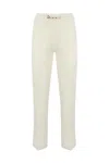 Twinset Cropped Pants In Neve