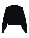 Twinset Scallop-edge Sweater In Blue
