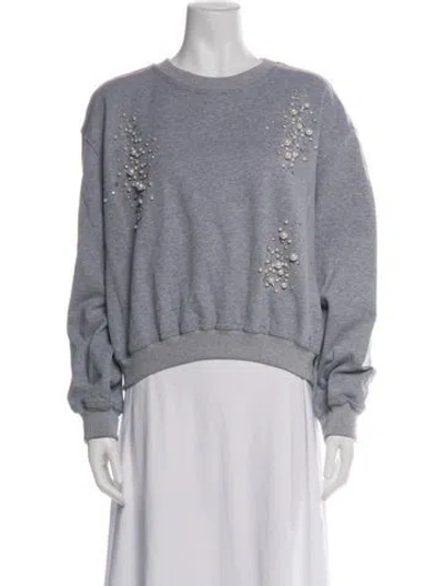 Pre-owned Twinset Crew Neck Long Sleeve Sweatshirt In Blue