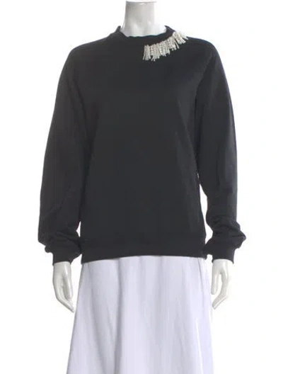 Pre-owned Twinset Crew Neck Long Sleeve Sweatshirt In Gray