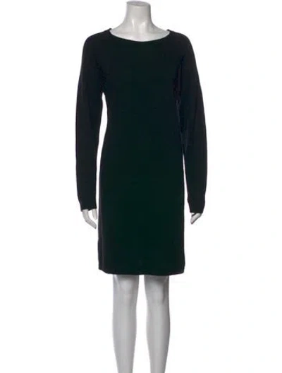 Pre-owned Twinset Crew Neck Mini Dress In Black
