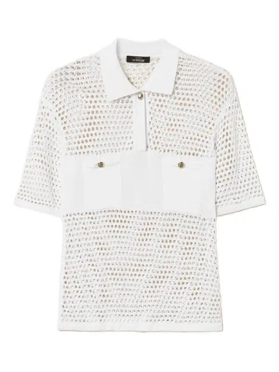 Twinset Crew-neck Polo Shirt In White