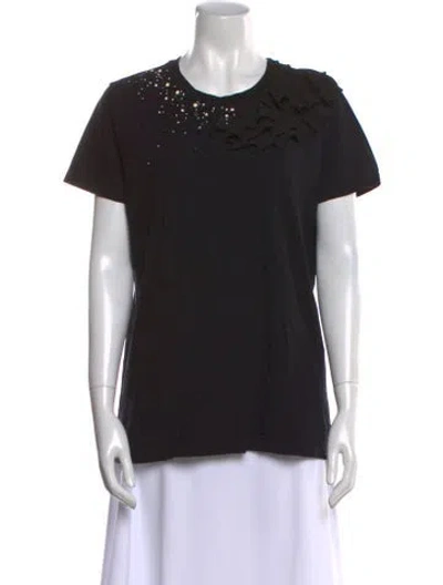 Pre-owned Twinset Crew Neck Short Sleeve T-shirt In Black