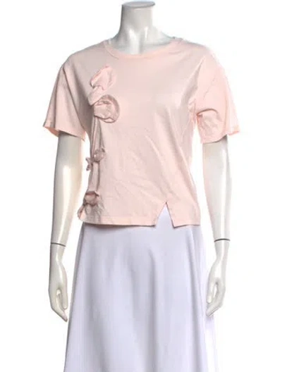 Pre-owned Twinset Crew Neck Short Sleeve T-shirt In Pink