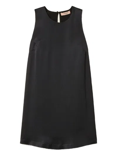 Twinset Crew Neck Sleeveless Blouse In Black