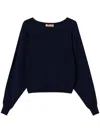 Twinset Crew-neck Sweater In Blue