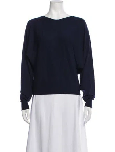 Pre-owned Twinset Crew Neck Sweater W/ Tags In Blue