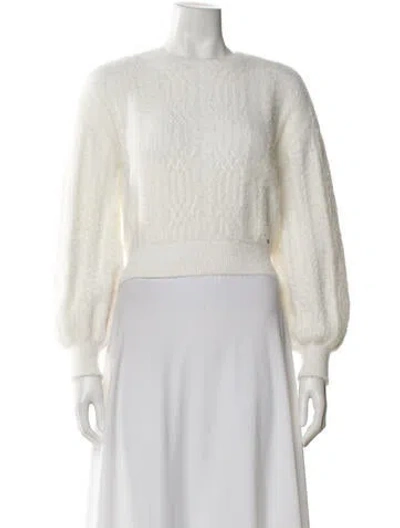 Pre-owned Twinset Crew Neck Sweater In White