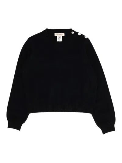 Twinset Kids' Crewneck Sweater In Black