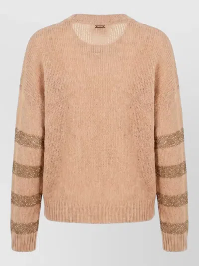 Twinset Crewneck Sweatshirt In Brown