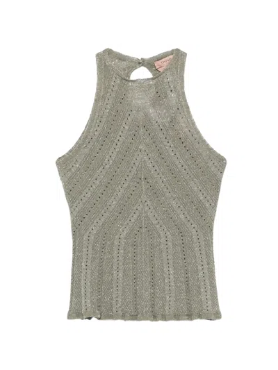 Twinset Crew-neck Tank Top In Green