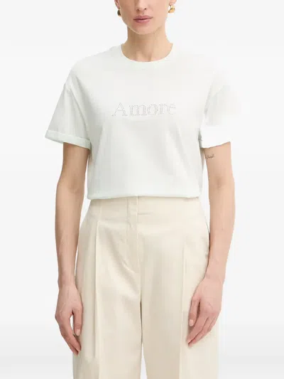 Twinset Crew-neck T-shirt In White
