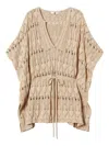 Twinset Crochet Cover-up In Neutrals