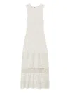Twinset Crochet Dress In Neutrals
