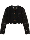Twinset Twin-set Black Cotton Jacket In Black