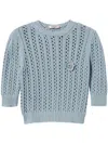Twinset Crochet-knit Jumper In Blue