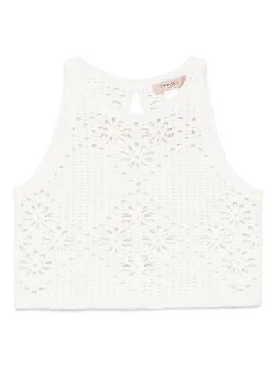TWINSET CROCHET SLEEVELESS TOP TWINSET