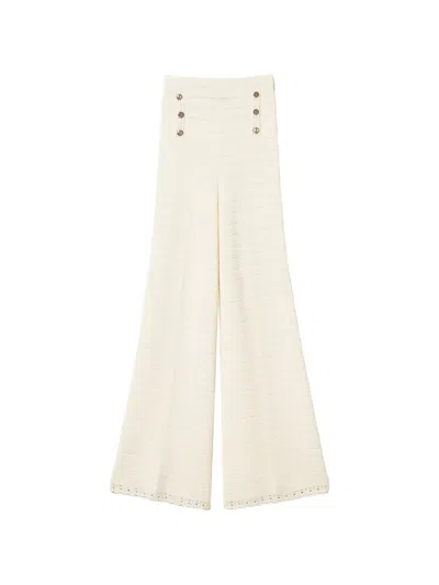 Twinset Crochet Trousers In White