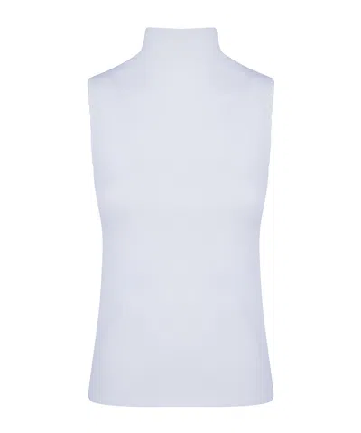 Twinset Crochet-detail Knit Top In Blue