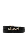 Twinset Crocodile-embossed Leather Belt In Black