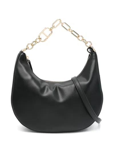 Twinset Croissant Tote Bag In Black