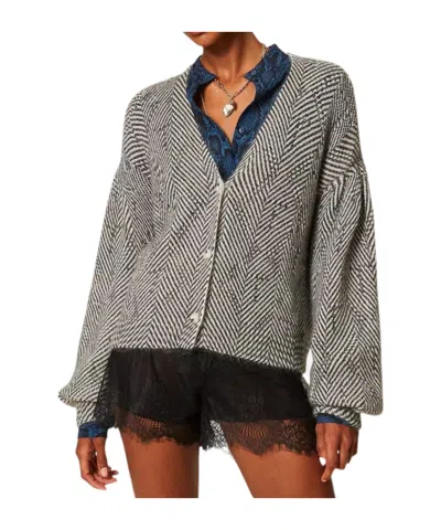 Twinset Cropped Balloon-sleeve Cardigan In Multi