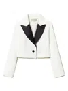 Twinset Cropped Blazer In 白色