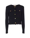 Twinset Cropped Cardigan In Black